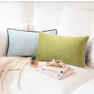Modern Home Decor Ultra-Soft Lumbar Pillow Covers Rectangular 12x20” (2-pack)